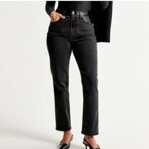 Abercrombie & Fitch Black Straight Leg Jeans